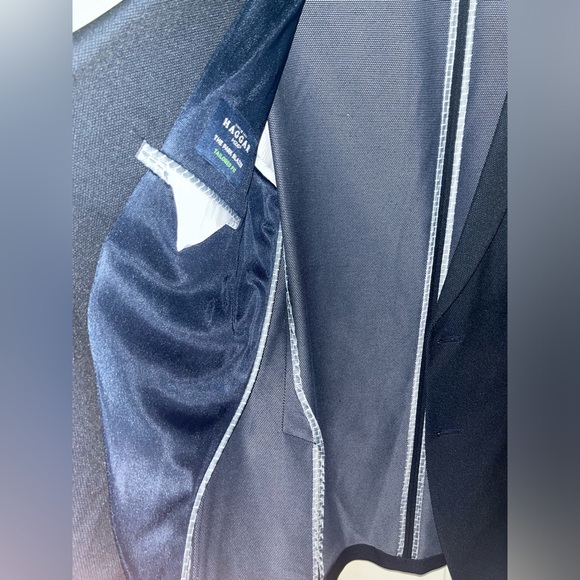 Haggar LIKE NEW H26 Men’s “The Park Blazer” Tailored Fit a Navy - Medium - Picture 11 of 14